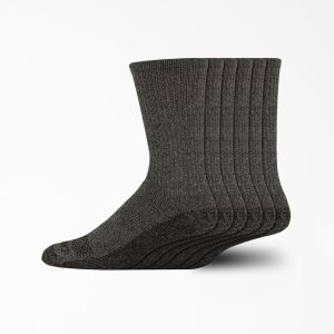 Moisture Control Crew Work Socks. Size 6-12. 6-Pack