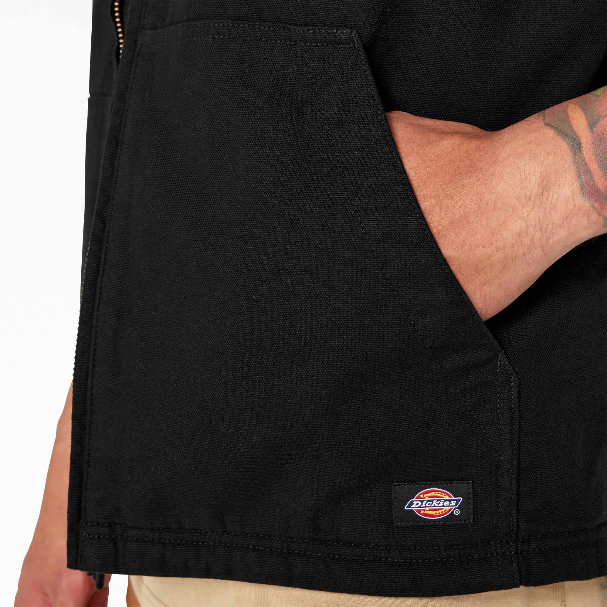 Duck Canvas High Pile Fleece Lined Vest - Image 6