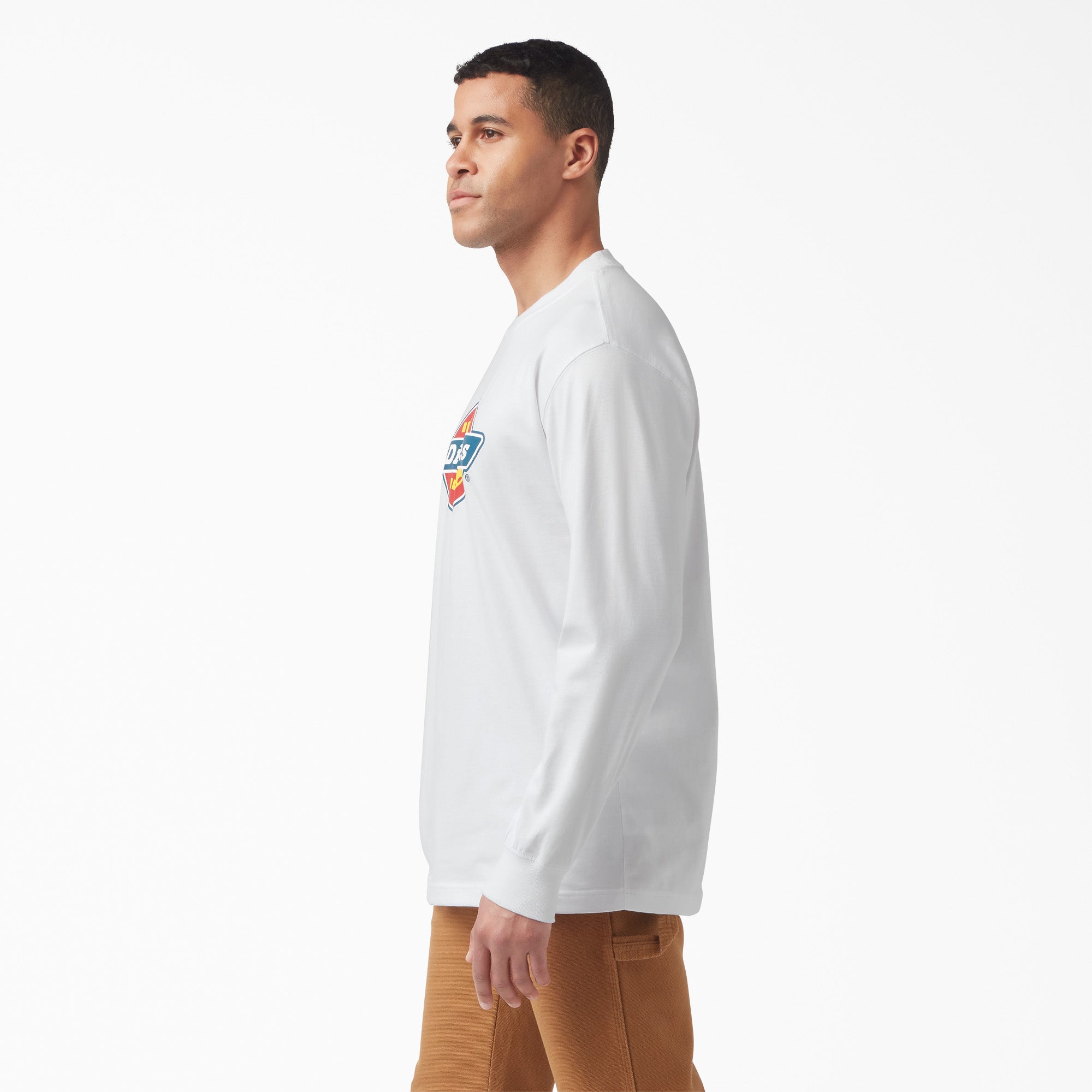 Tri-Color Logo Graphic Long Sleeve T-Shirt - Image 3
