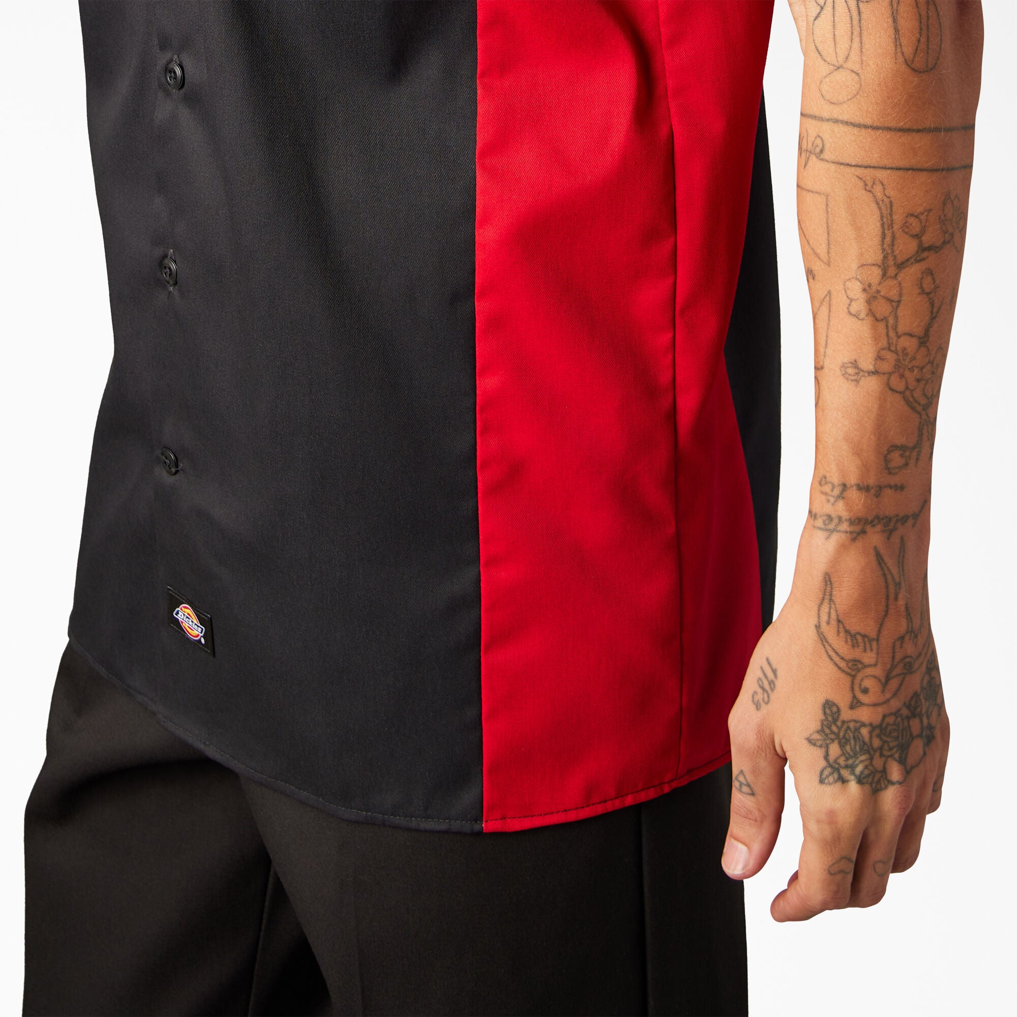Two-Tone Short Sleeve Work Shirt - Image 6