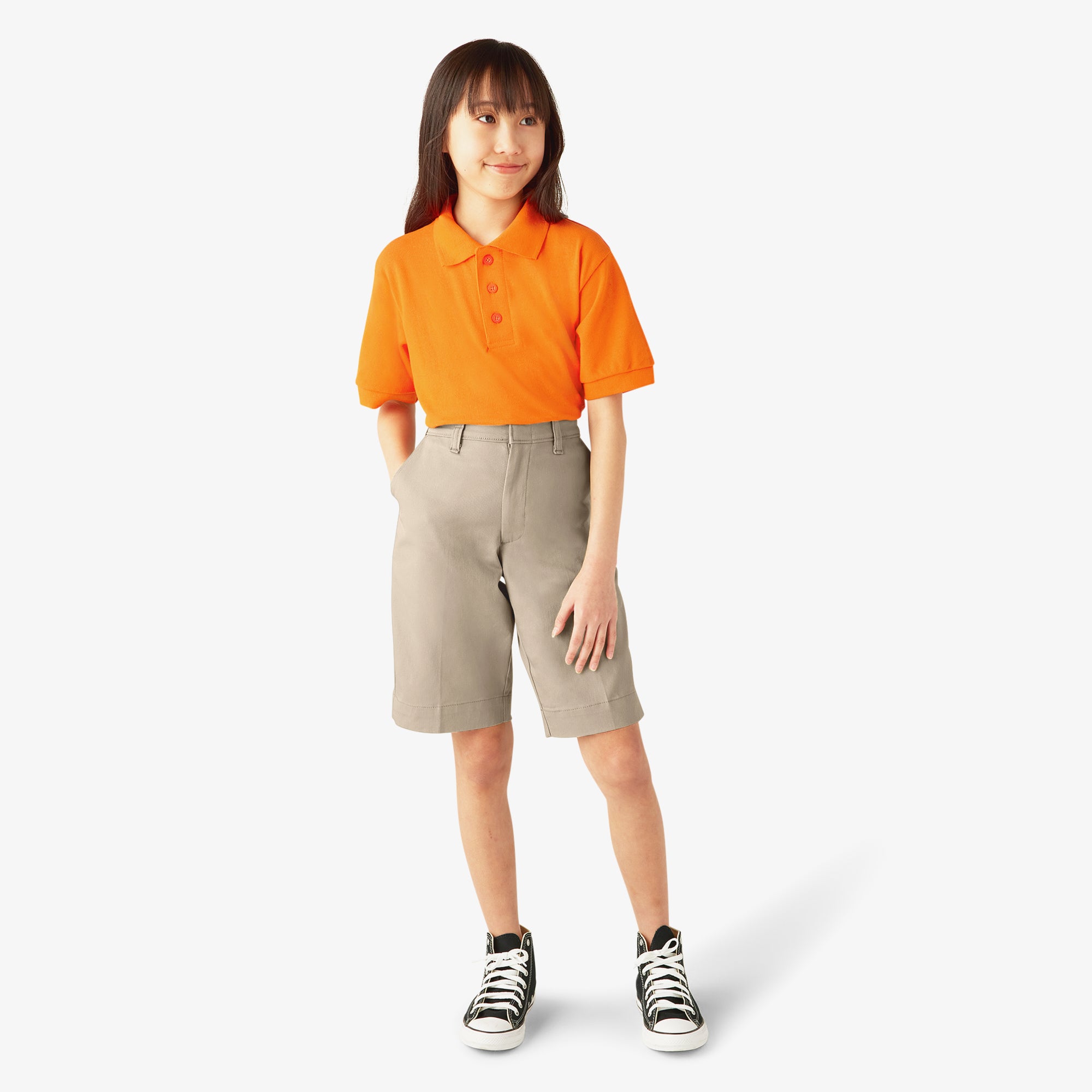 Girls' Classic Fit Bermuda Shorts. 4-20 - Image 4