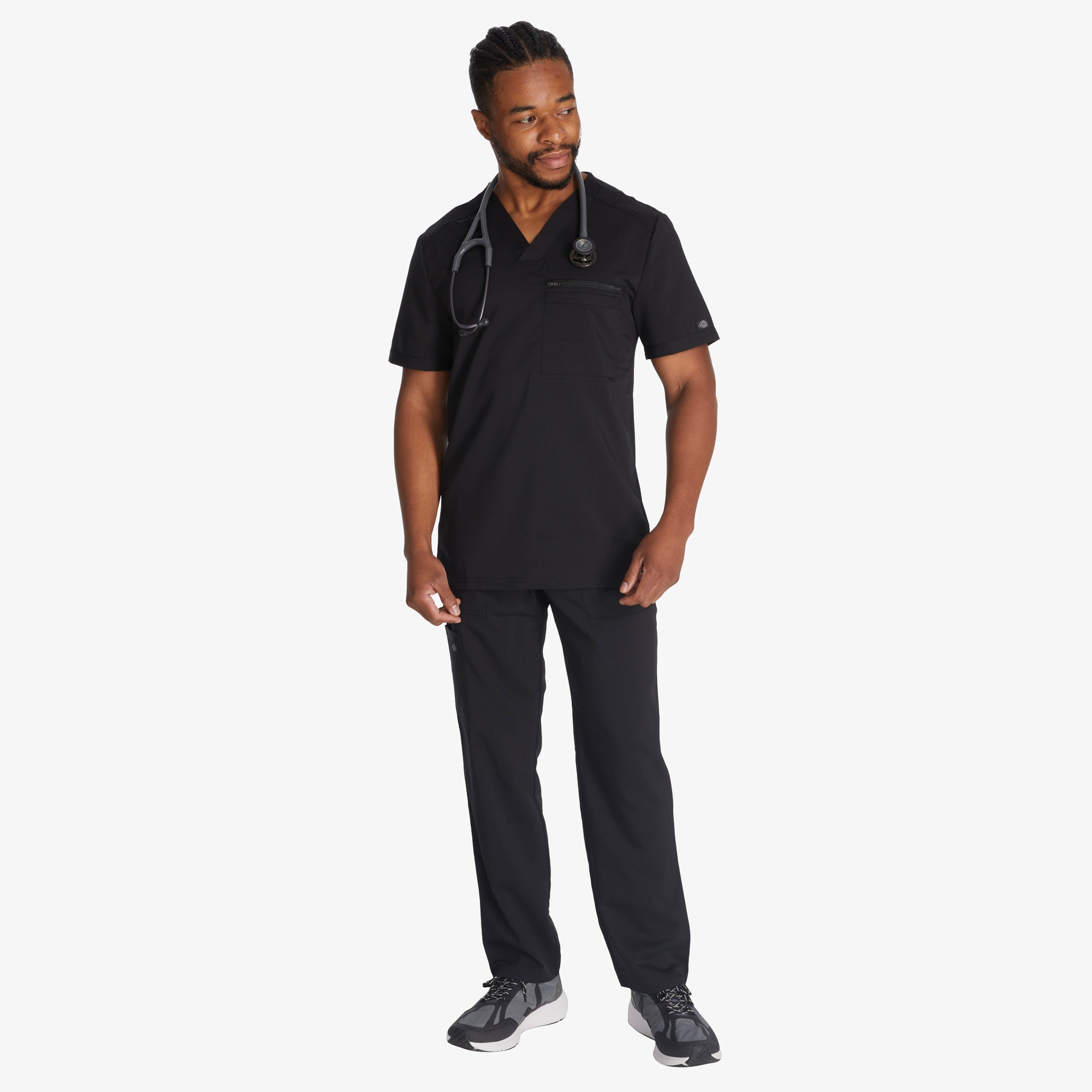 Men's Balance Tuckable V-Neck Scrub Top - Image 5