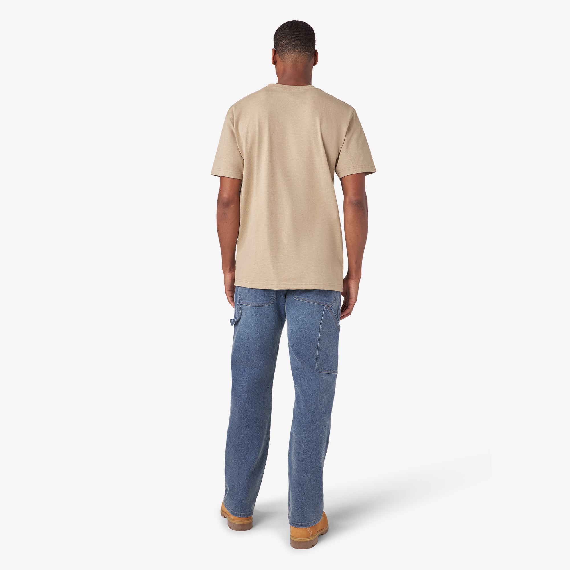 Heavyweight Heathered Short Sleeve Pocket T-Shirt - Image 6